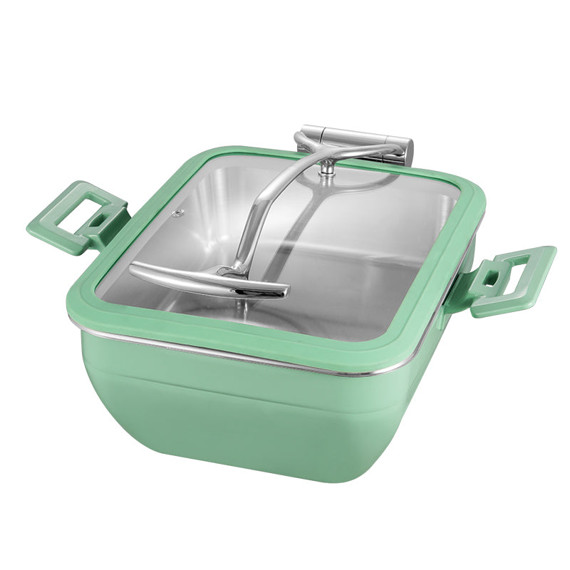 Edicel  5L Round Multi-Position Stay-Open Lid Chafing Dish for Hotel Buffet Serving