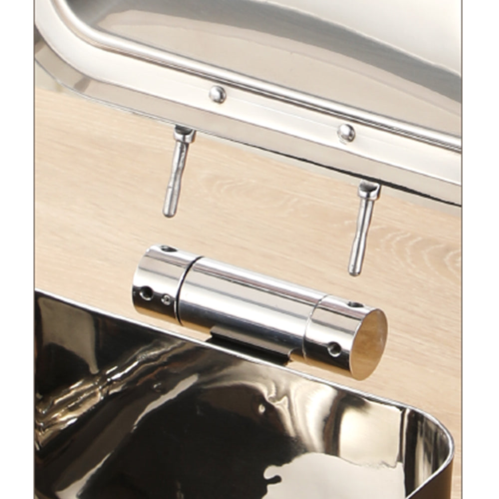 Edicel 6L Rectangular Stainless Steel Chafing Dish with Soft-Close Lid | Hotel & Buffet Serving