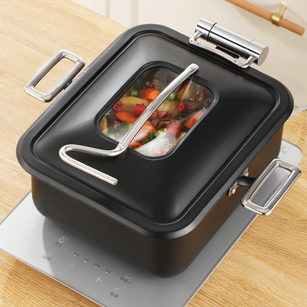 Edicel 6L Rectangular Stainless Steel Chafing Dish with Soft-Close Lid | Hotel & Buffet Serving