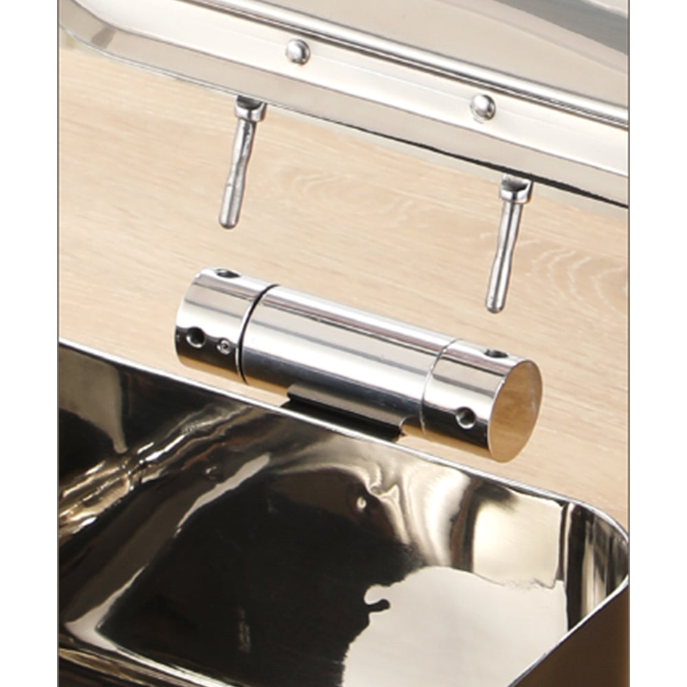 Edicel 6L Rectangular Stainless Steel Chafing Dish with Soft-Close Lid | Hotel & Buffet Serving