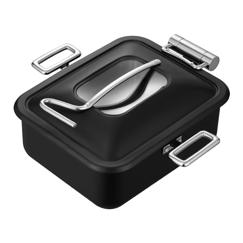 Gold Chafing Dish Set 5L Electric – Rectangular Stainless Steel Buffet Food Warmer for Catering