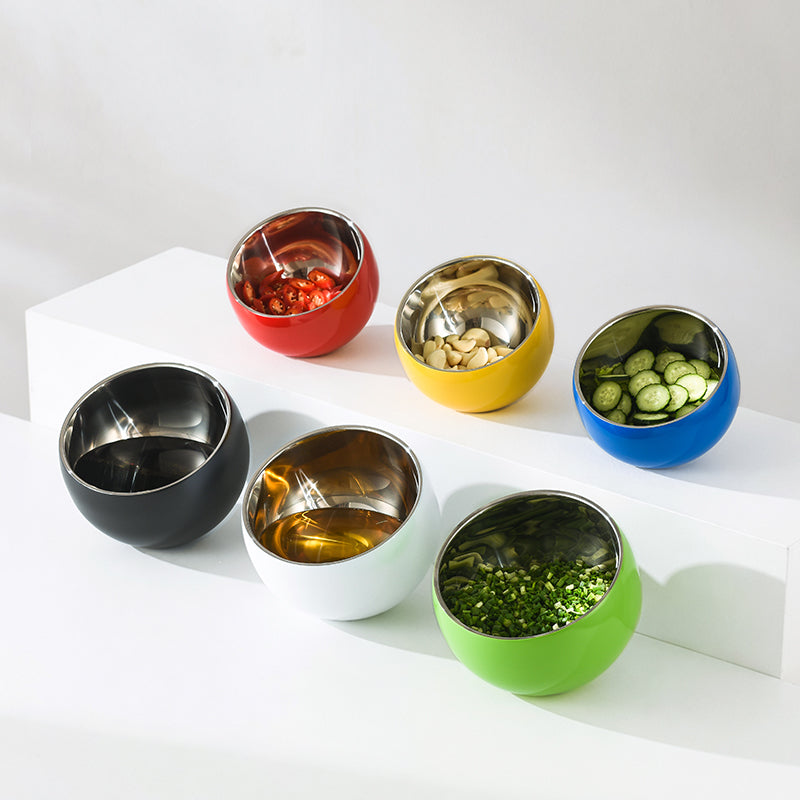 Stainless Steel Slanted Double Layer Salad Bowl