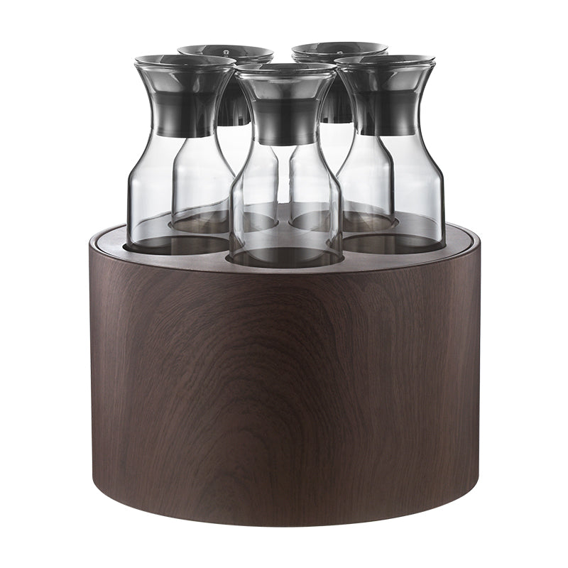 Edicel Rose Gold Beverage Carafe Set, Stainless Steel Chilling Ice Bowl for Hotel Buffet Catering