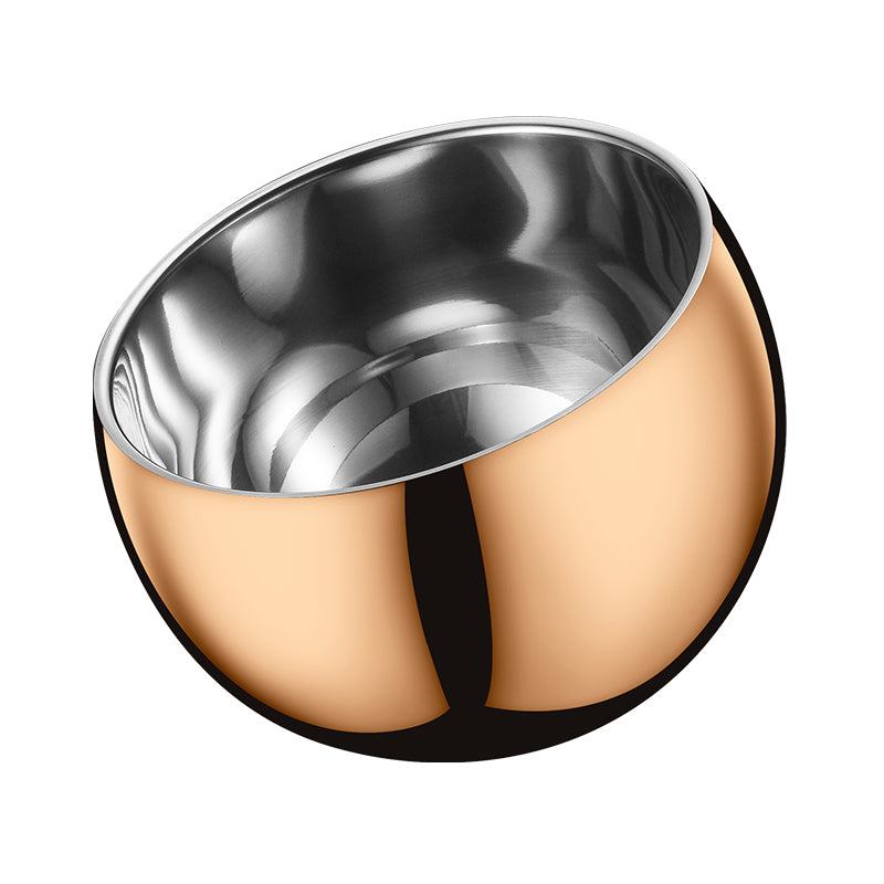 Edicel Stainless Steel Slanted Double Layer Salad Bowl – Multi-Color Serving Bowl for Salad, Fruit & Sauce