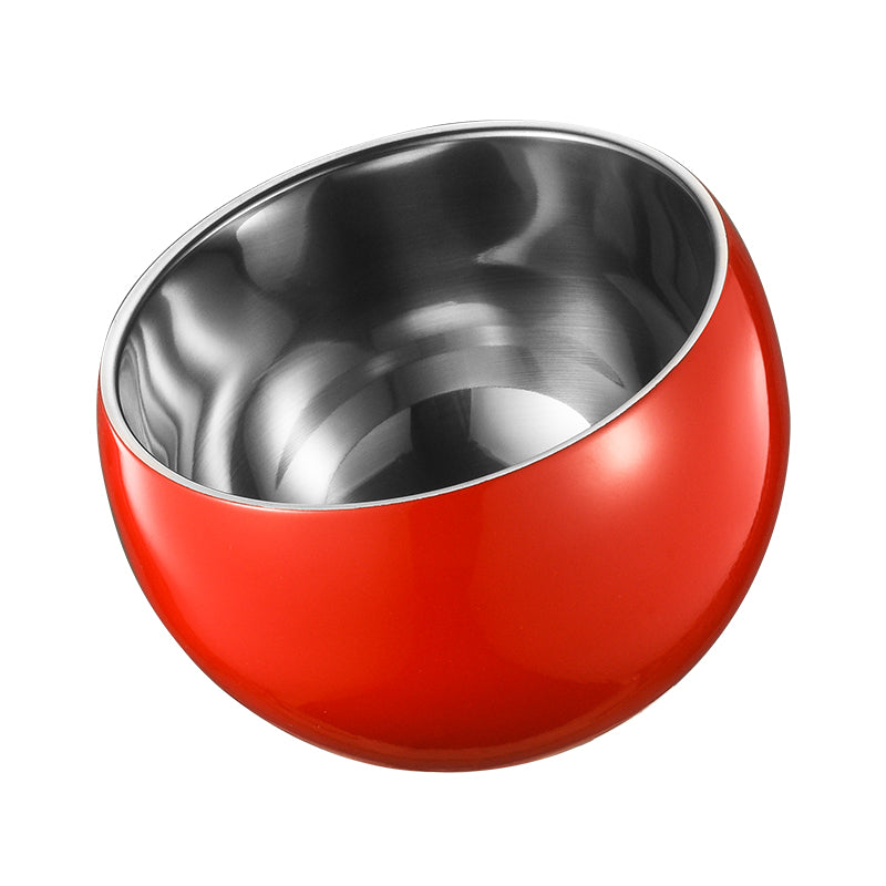 Edicel Stainless Steel Slanted Double Layer Salad Bowl – Multi-Color Serving Bowl for Salad, Fruit & Sauce
