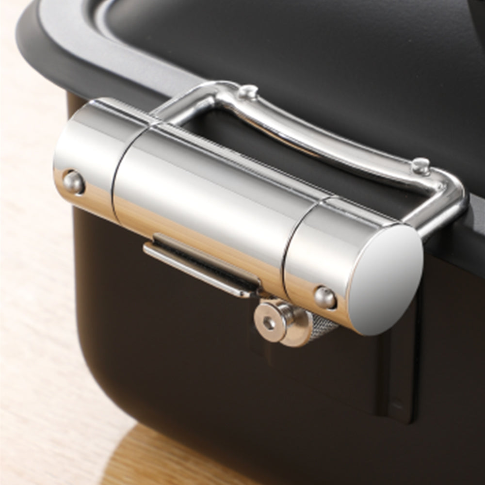 Gold Chafing Dish Set 5L Electric – Rectangular Stainless Steel Buffet Food Warmer for Catering