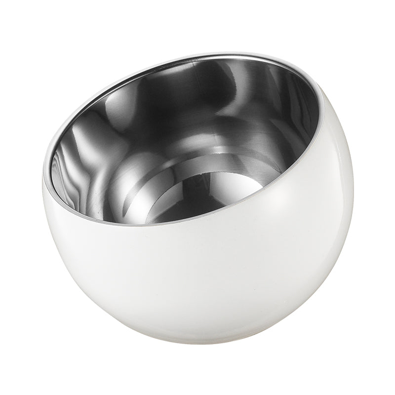 Edicel Stainless Steel Slanted Double Layer Salad Bowl – Multi-Color Serving Bowl for Salad, Fruit & Sauce